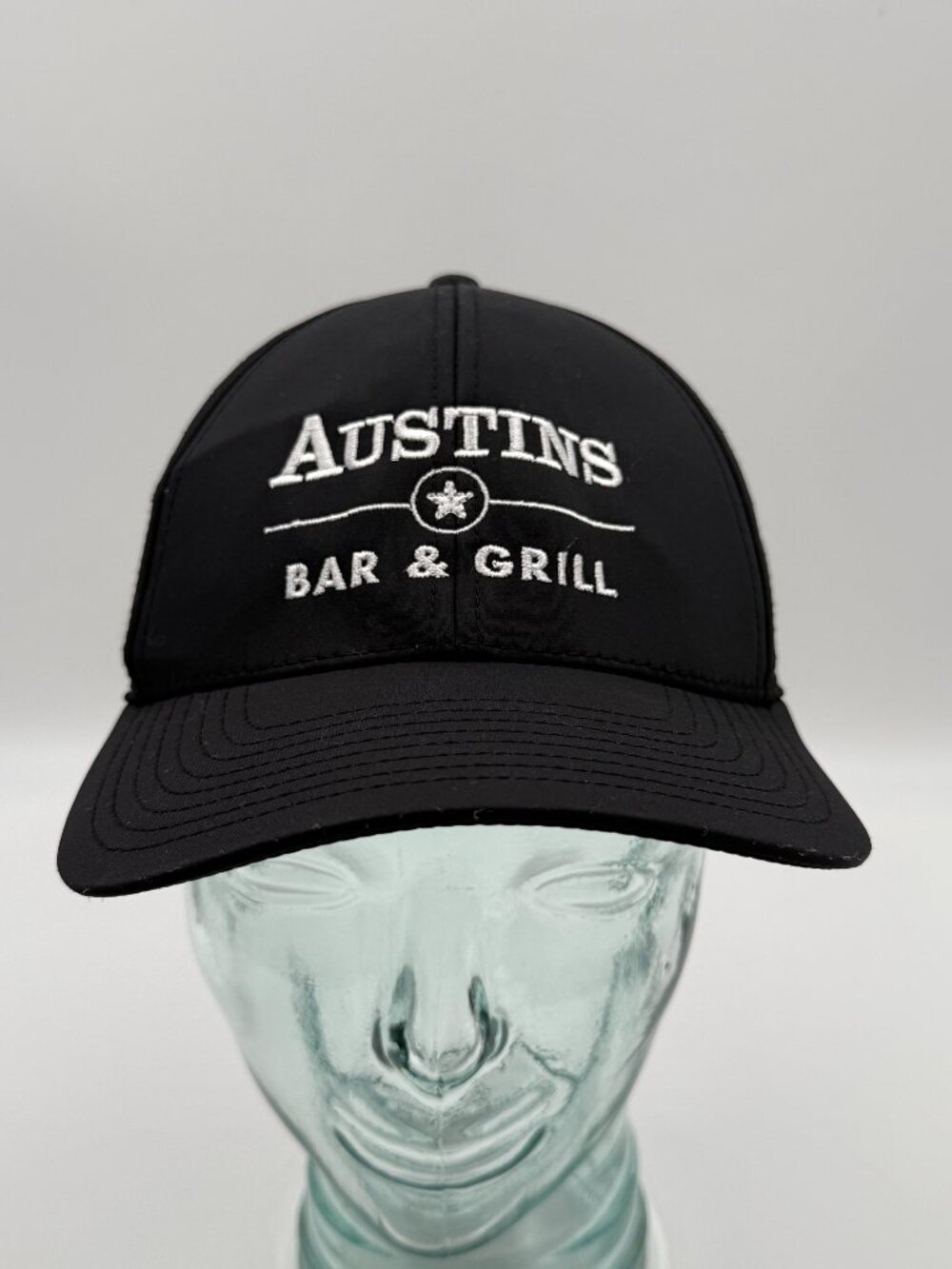 Austins Bar & Grill Hat Strapback Cap One Size Adjustable Black Embroidered